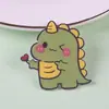 Broche de Dinossauro Fofo Desenho Animado Acrílico Acessório para Mochila Patch Insígnia Pin de Presente