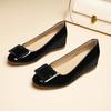 Zapatos Planos para Mujer con Elevador Interno Invisible Hebilla Cuadrada Color Nude Casual Francés Zapatos de Maternidad Punta Redonda Cómodos Zapatos de Mujer Zapatos Profesionales
