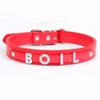Produtos para animais de estimação DIY, roupas mais vendidas, com letras de diamante, corda de tração, acessórios para coleira de pescoço, coleira de couro PU para cachorro