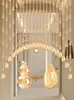 Cortina de Cuentas de Cristal Cortina Divisoria de Calabaza Cortina para Pasillo de Entrada de Sala de Estar Cortina de Baño Dormitorio Cortina de Puerta de Cristal Sin Taladrar