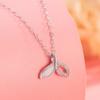 Colar de Sereia em Prata de Lei S925 para Mulheres com Diamante, Escama Branca de Peixe Fritillaria, Corrente para Clavícula, Temperamento, Sensação de Alto Padrão, Design de Nicho
