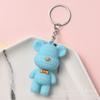 Nuevo y creativo llavero de oso de lana de goma suave de PVC, bonito bolso de moda, colgante de muñeca de dibujos animados, adorno de regalo