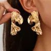 Pendientes de flor de cinco pétalos de doble capa de personalidad ins transfronterizos europeos y americanos pendientes de borla de hojas rayadas retro fabricantes