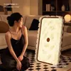 Lámpara de dormitorio, lámpara de techo de cristal, luz principal acogedora, luz suave romántica, estilo francés de mediados de siglo, lámpara redonda para habitación con forma de pétalo