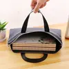 Bolsa de archivo de lona con cremallera, bolsa de archivo multicapa para mujer, tamaño A4, bolsa de información portátil, maletín de negocios para hombre
