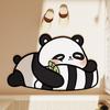 Tapete de piso de panda de dibujos animados lindo con forma especial para baño, baño, barro de diatomeas, muy absorbente, antideslizante, tapete para puerta de inodoro