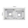 Fregadero de Acero Inoxidable 304 Extensible de Borde Plano con Doble Ranura y Diseño Engrosado para Uso en Cocina y Baño del Hogar