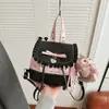 Mochila de dibujos animados estilo coreano, moderna, dulce, con colores contrastantes, a la moda, simple, versátil, bolso de mano para mujer, casual, pequeño