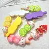 Gato de fruta pequeno, espinheiro cristalizado, adesivos de brinquedo para acessórios de cabelo DIY feitos à mão, presilhas de cabelo, pequenos acessórios de resina, chaveiros