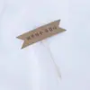 Inserto de Tarjeta Decorativa de Papel Kraft Fresco Pequeño para Hornear Tarjeta de Cumpleaños en Inglés para Pastel de Cumpleaños Papel Kraft