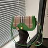 Costura francesa nicho axilas bolsa popular xadrez simples retro all-match portátil ombro crossbody pequeno quadrado bolsa
