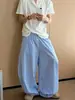 Pantalones Casuales Rayados Retro Americanos para Hombres y Mujeres, Nuevo Estilo Verano 2026, Pantalones Deportivos Estilo Perezoso, Pantalones Largos Rectos de Pierna Ancha