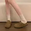 Mules cerrados versátiles de principios de otoño para mujer, cómodos zapatos planos sin cordones de nuevo estilo para exteriores, Pantuflas Toe-Boken 2026