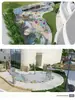 Equipo de diversión para interiores y exteriores columpio de anillo doble para padres e hijos parque infantil cuerda deslizante columpio de plástico con forma