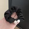 Faixa de Cabelo Pérola Retrô Francesa Laço de Cabelo Outono e Inverno Corda de Cabelo para Rabo de Cavalo Baixo Acessórios de Cabelo Elástico