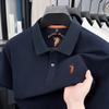 Camisa Polo de Manga Corta 100% Algodón Puro para Hombre 2026 Nuevo Estilo de Verano Cuello Solapa Logo de Caballo Bordado Camiseta Transpirable de Piqué para Hombre