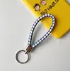 Chaveiro de corda de couro trançado com detalhes chaveiro de casal chaveiro de carro pequeno presente chaveiro colorido atacado