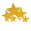 Decoración para hornear pasteles tamaño estrellas amor estrella de cinco puntas 7 tarjeta para pastel insertable decoración de mesa de postres