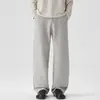Calças Casuais de Lã Estilo Old Money para Homem, Outono/Inverno 2026 Novas Calças Esportivas Masculinas Retas Largas Atacado