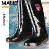 Botas de chuva, sapatos impermeáveis, sapatos masculinos antiderrapantes e resistentes ao desgaste com solas de borracha, adequados para trabalho, coleta na praia, uso por idosos, limpeza e pesca; estilo de cano alto