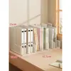 Porta-arquivos de mesa, porta-arquivos vertical multifuncional, caixa de armazenamento, organizador de mesa de escritório de grande capacidade, organizador de estação de trabalho