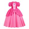 Explosões de Comércio Exterior Meninas Novo cosplay do Mario Brigitte Princesa Costura de Renda Vestido com Manga Bufante
