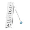Novo Marcador Popular Transfronteiriço de Aço Inoxidável Comemorativo Temporada de Formatura Dia do Professor Ação de Graças Presente Cultural e Criativo Pode Ser Gravado com Borlas