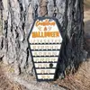 En stock frontera otoño guirnalda de flores artificiales colgante de puerta de casa decoración de fiesta de Halloween colgante letrero de madera de fantasma