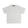 Camiseta Versátil de Manga Corta Patchwork Desconstruido Retro Americano para Hombres y Mujeres Cleanfit Estilo Callejero Tendencia Nacional Pareja Manga Media