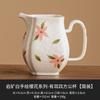 Taza de Feria Flor de Cerezo Blanco Mineral Roca Pintada a Mano del Fabricante Taza Cuadrada Juego de Té de Cerámica con Orejas Divisor de Té Mar de Té Accesorios para Ceremonia del Té