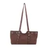 Tendência transfronteiriça bolsa de mão retrô bolsa balde bolsa feminina 226 outono novo estilo textura rebite bolsa de ombro único bolsa para ir ao trabalho bolsa de axila