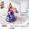 Estante de almacenamiento de anillos con forma de cono de grava de cristal natural, manualidades de cristal de resina, pirámide con forma de cono al por mayor