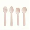 Suministro Especial Juego de Cubiertos Desechables de Abedul Ecológico Biodegradable Cuchara de Madera Tenedor Espátula Comida Occidental Postre Horneado Trabajador