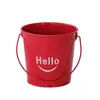 Balde de lata cor de doce, vaso para suculentas, balde de brinquedos, balde de praia, porta-pincéis de maquiagem e canetas, balde criativo para organização de mesa