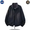 Chaqueta bomber de alta calidad marca NASA estilo americano moderna con cuello alto para hombre, casual de otoño y elegante ropa de trabajo