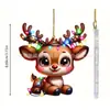 Decoración Colgante de Árbol de Navidad Plana Personalizada de Acrílico para Nuevo Producto Transfronterizo Suministros para el Hogar Regalo de Navidad