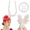 Amazon Malla Sombrero Pequeño Headwear Set de 5 Piezas para Fiesta de Té de Mujeres Accesorios para el Cabello Sombrero de Velillo Retro Set de Pasador de Pelo Aro para el Cabello