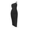 Europeu e Americano Transfronteiriço Comércio Exterior Feminino Alça de Ombro Única Vestido Sling Justo Sem Costas Quadril Sexy Saia Base Justa