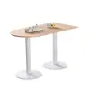 Mesa Redonda Pequena Estilo Nórdico, Mesa Moderna para Recepção e Negociação, Mesa de Cabeceira para Varanda e Quarto de Casa Nórdica, Mesa de Jantar para Loja de Chá com Leite