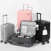Maleta de Apertura Lateral de 28 Pulgadas para Mujer, Maleta de Carrito Multifuncional Ampliable de 20 Pulgadas, Maleta de Cabina con Candado de Combinación de 24 Pulgadas para Hombre