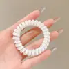 Elástico de Cabelo Fio de Telefone Azul para Mulheres, Corda de Cabelo de Alta Elasticidade, Simples e Elegante, Corda de Cabelo Durável, Novo Acessório de Cabelo 2026