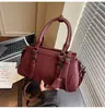 Bolso de Mano Moderno Retro Transfronterizo para Mujer, Nuevo Bolso Boston con Textura de Moda, Versátil para el Viaje Diario, Bolso de Hombro Cruzado