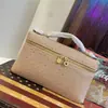 Gigi mismo estilo caja portátil por dentro y por fuera cuero genuino cuero de avestruz LP lonchera bolsa bolsa de cosméticos moda vintage bolso de mano