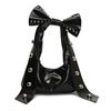 Moda transfronteriza Estilo americano Moda chica hot remache bolsa de motocicleta dulce cool diseño nicho lazo personalidad bolso de hombro