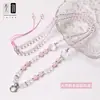 Cadena de Amuleto Buda de Cristal Taiga Collar de Amatista Natural y Piedra Lunar Colgante de Cristal Rosa con Cadena Thangka con Cadena
