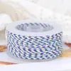Fio de algodão de três cores de quatro fios Boting, pulseira de cordão colorido trançado feito à mão DIY, cordão para alça, resistente ao desgaste, material de cordão sem trama