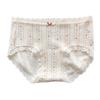 9250 Calça Cheia Leite Suave 10A Algodão Antibacteriano Floral Creme Calças Comprimento Extra Baixo Gancho Categoria de Roupa Íntima Feminina a
