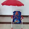 Silla de Playa Infantil Transfronteriza Silla Plegable Portátil para Exteriores Silla con Respaldo Parasol Simple Asiento para Bebé en la Costa Taburete