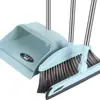 Miaojia Di Juego de Escoba y Recogedor Nuevo Material Engrosado y Ampliado para Baño, Escoba de Barrido con Cerdas Suaves Mágicas