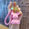 Llavero Colgante Oso Violento de Dibujos Animados de Resina Encanto para Bolso de Pareja Cordón para Llave de Coche Colgante para Teléfono Pequeño Regalo